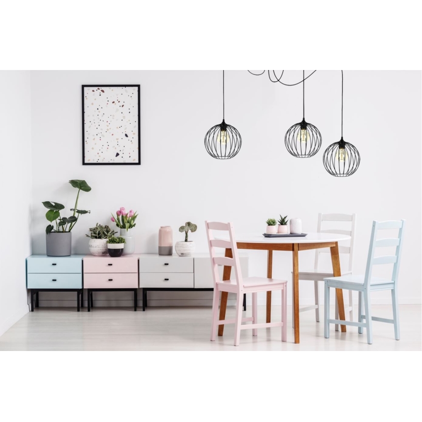 Hanglamp aan een koord MATT 3xE27/60W/230V spin