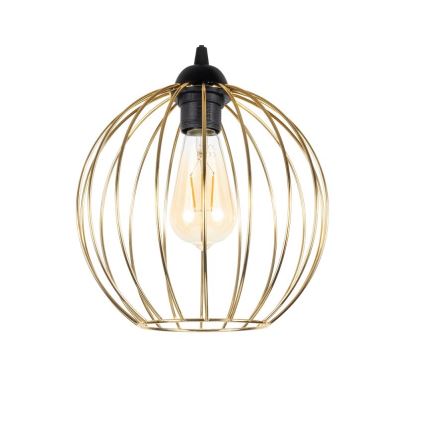 Hanglamp aan een koord MATT 3xE27/60W/230V zwart/gouden