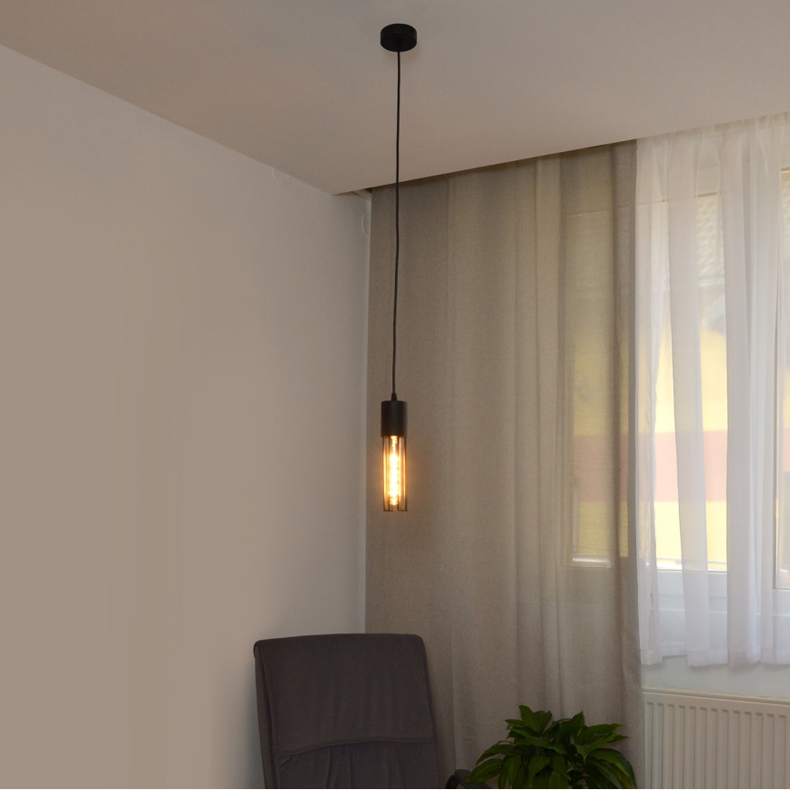 Hanglamp aan een koord MELODY 1xE27/15W/230V zwart
