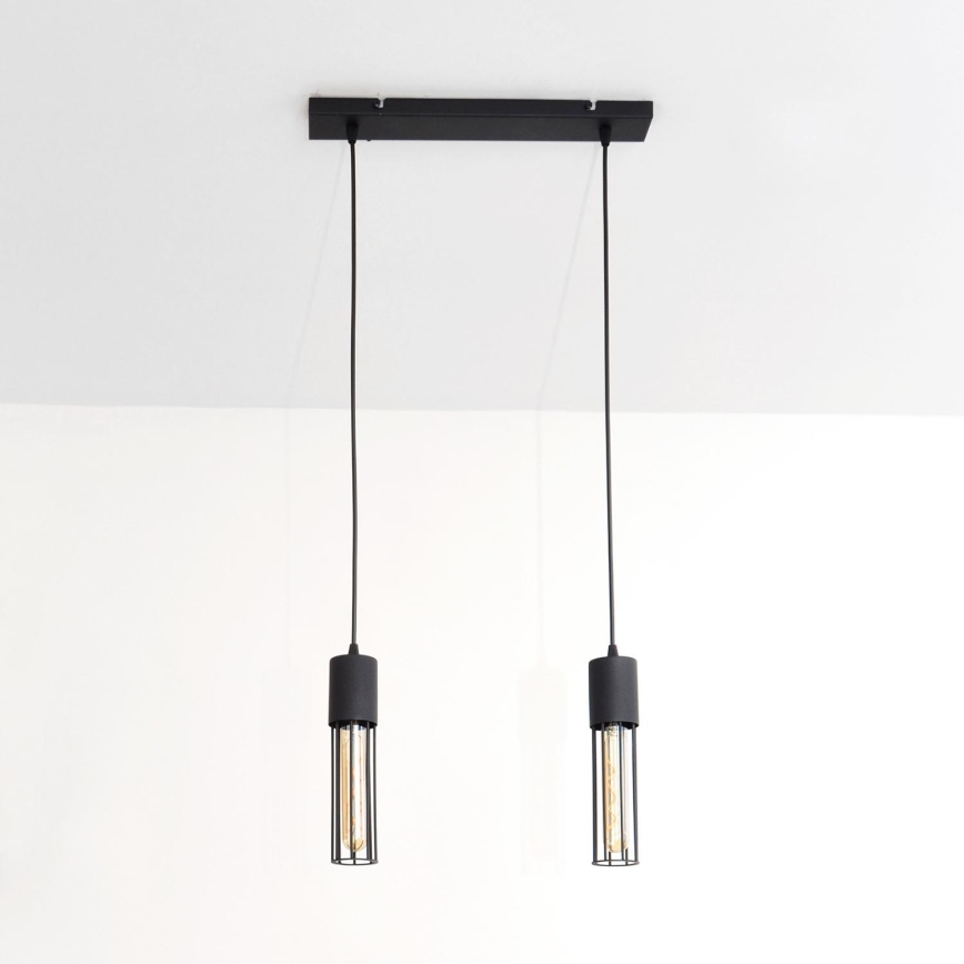 Hanglamp aan een koord MELODY 2xE27/15W/230V zwart