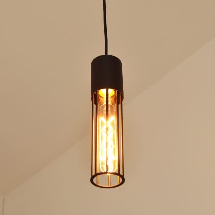 Hanglamp aan een koord MELODY 2xE27/15W/230V zwart