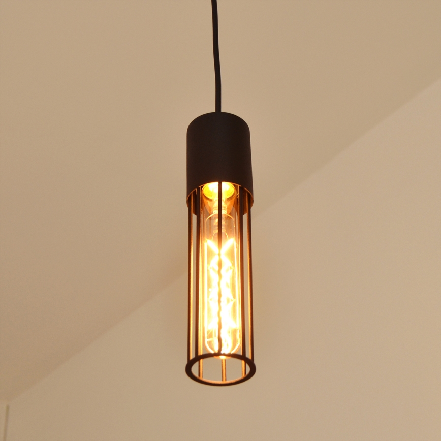 Hanglamp aan een koord MELODY 2xE27/15W/230V zwart