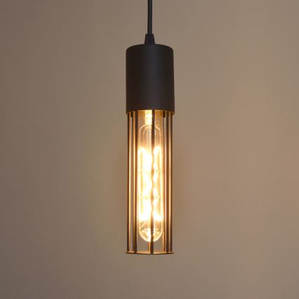 Hanglamp aan een koord MELODY 2xE27/15W/230V zwart
