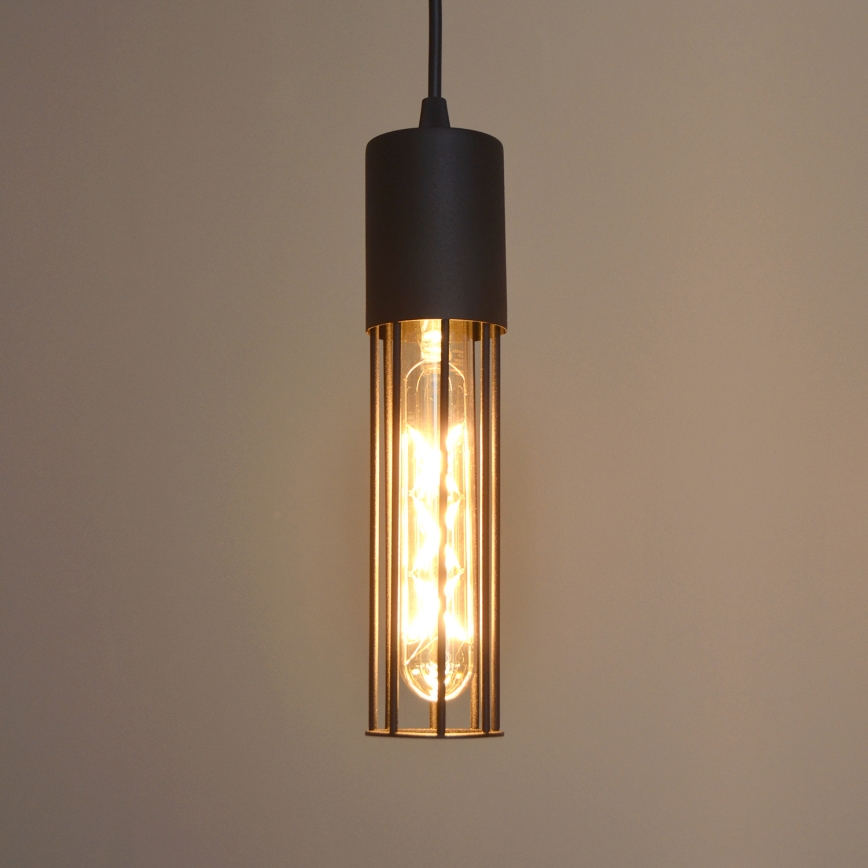 Hanglamp aan een koord MELODY 2xE27/15W/230V zwart