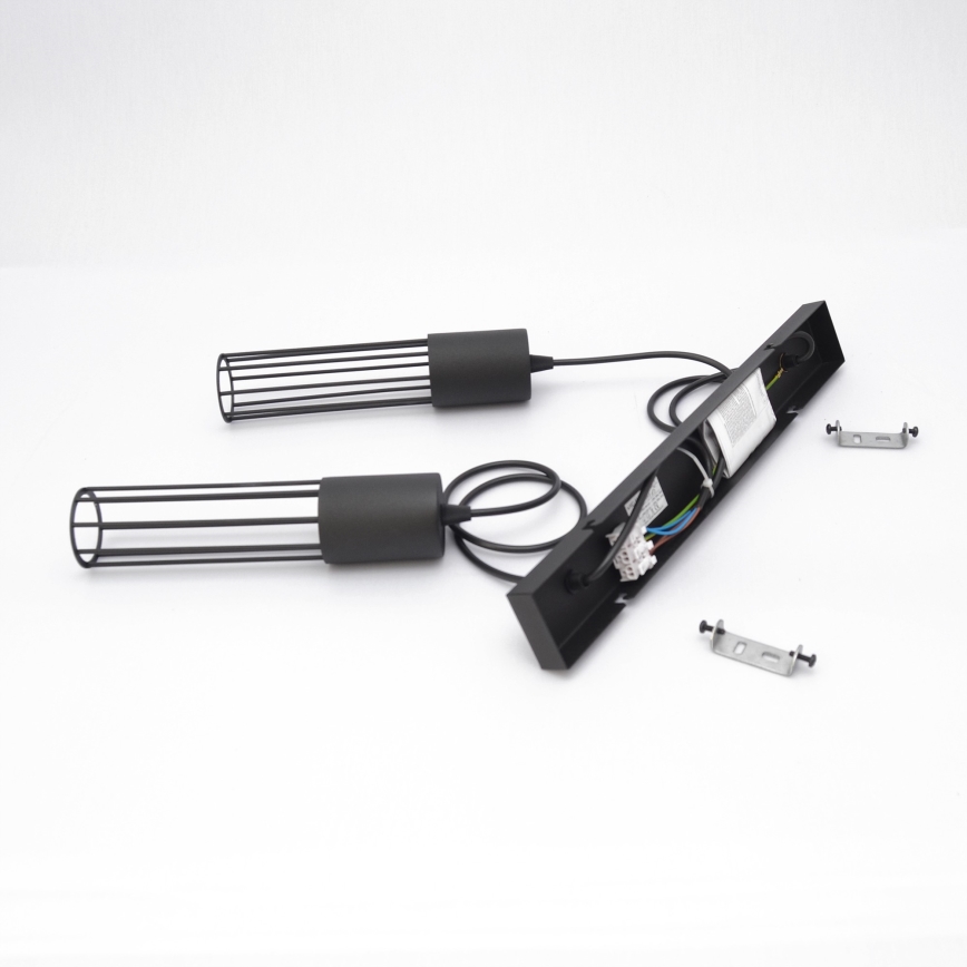Hanglamp aan een koord MELODY 2xE27/15W/230V zwart