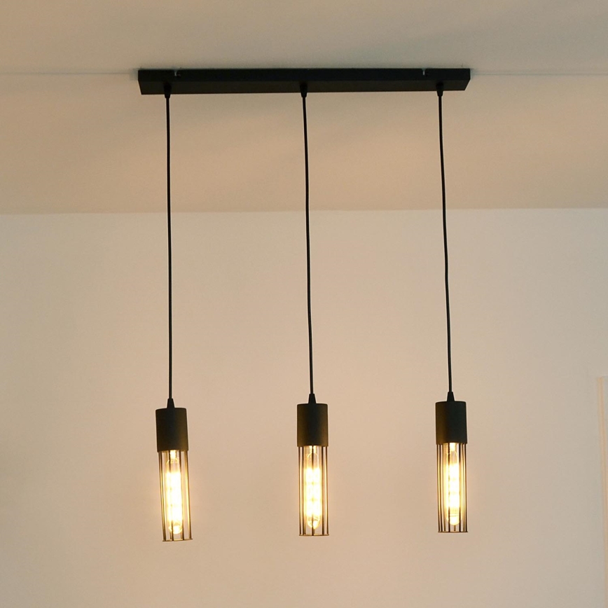 Hanglamp aan een koord MELODY 3xE27/15W/230V zwart
