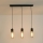 Hanglamp aan een koord MELODY 3xE27/15W/230V zwart
