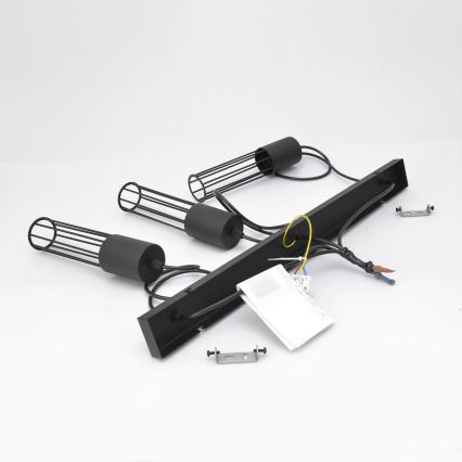 Hanglamp aan een koord MELODY 3xE27/15W/230V zwart