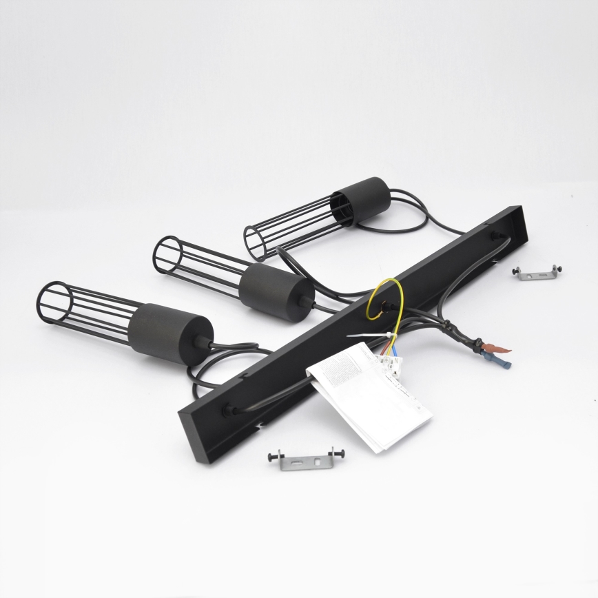 Hanglamp aan een koord MELODY 3xE27/15W/230V zwart