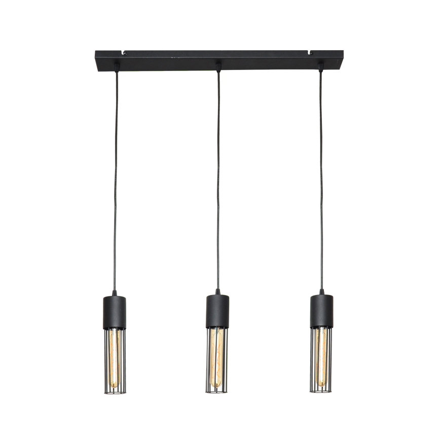 Hanglamp aan een koord MELODY 3xE27/15W/230V zwart