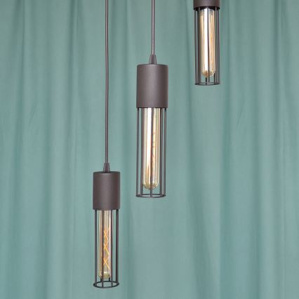 Hanglamp aan een koord MELODY 3xE27/15W/230V zwart