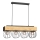 Hanglamp aan een koord MENTON 4xE27/15W/230V zwart/bruin/eiken