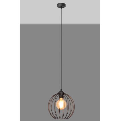 Hanglamp aan een koord MERCURE 1xE27/15W/230V diameter 24 cm zwart
