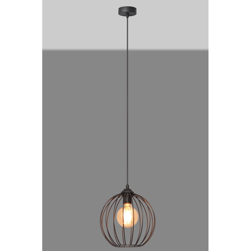 Hanglamp aan een koord MERCURE 1xE27/15W/230V diameter 24 cm zwart