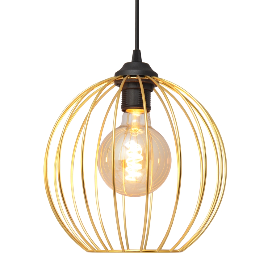 Hanglamp aan een koord MERCURE 2xE27/15W/230V goud/zwart