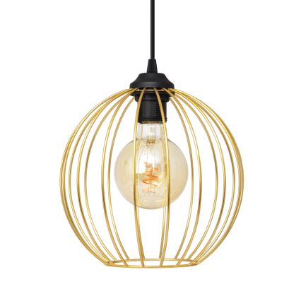 Hanglamp aan een koord MERCURE 2xE27/15W/230V goud/zwart