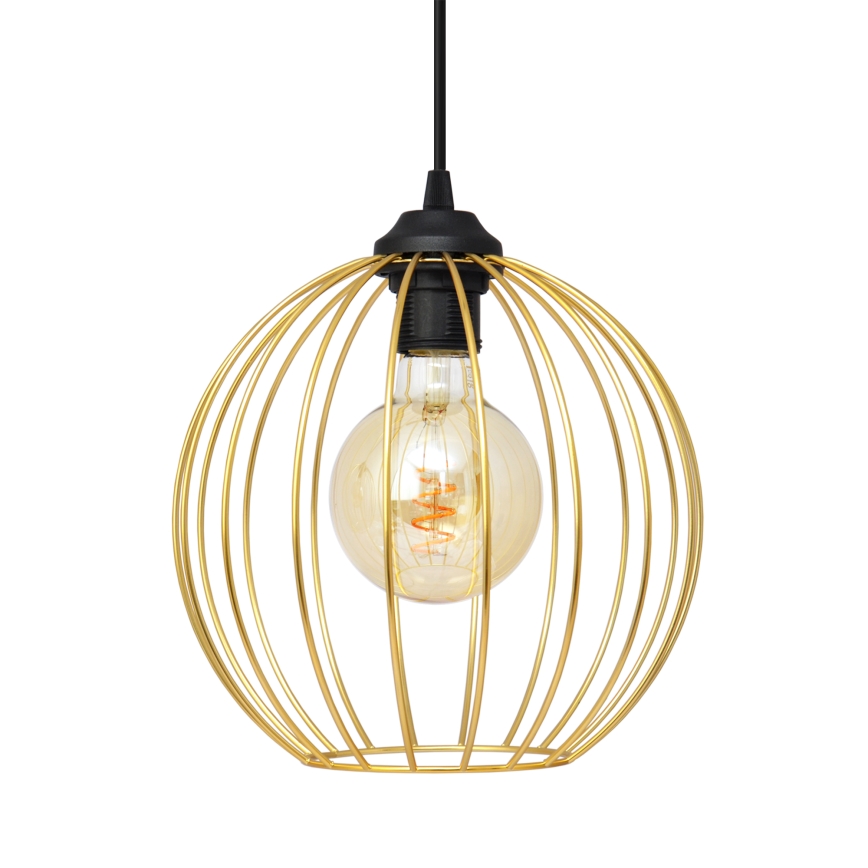 Hanglamp aan een koord MERCURE 2xE27/15W/230V goud/zwart