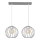 Hanglamp aan een koord MERCURE 2xE27/15W/230V grijs