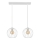 Hanglamp aan een koord MERCURE 2xE27/15W/230V wit