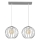 Hanglamp aan een koord MERCURE 2xE27/60W/230V grijs