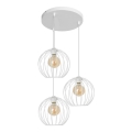 Hanglamp aan een koord MERCURE 3xE27/15W/230V wit