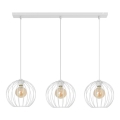 Hanglamp aan een koord MERCURE 3xE27/15W/230V wit