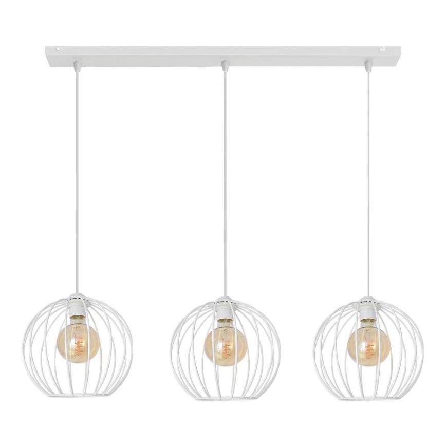 Hanglamp aan een koord MERCURE 3xE27/15W/230V wit