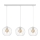 Hanglamp aan een koord MERCURE 3xE27/15W/230V wit