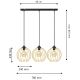 Hanglamp aan een koord MERCURE 3xE27/60W/230V goud/zwart