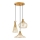 Hanglamp aan een koord MEZOPOTAMYA 3xE27/40W/230V goud
