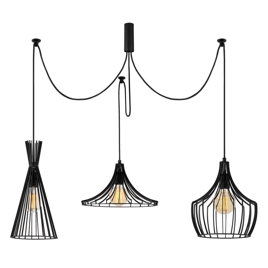 Hanglamp aan een koord MEZOPOTAMYA 3xE27/40W/230V spin