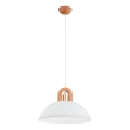 Hanglamp aan een koord MIGOT 1xE27/15W/230V beige/goud