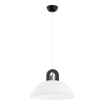 Hanglamp aan een koord MIGOT 1xE27/15W/230V zwart/glanzend chroom