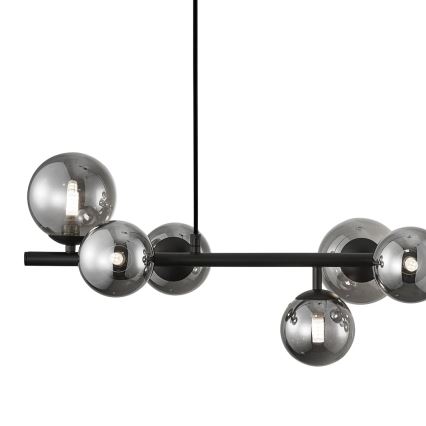 Hanglamp aan een koord MILA 10xG9/9W/230V zwart/grijs