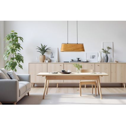 Hanglamp aan een koord MILBURY 2xE27/40W/230V bruin