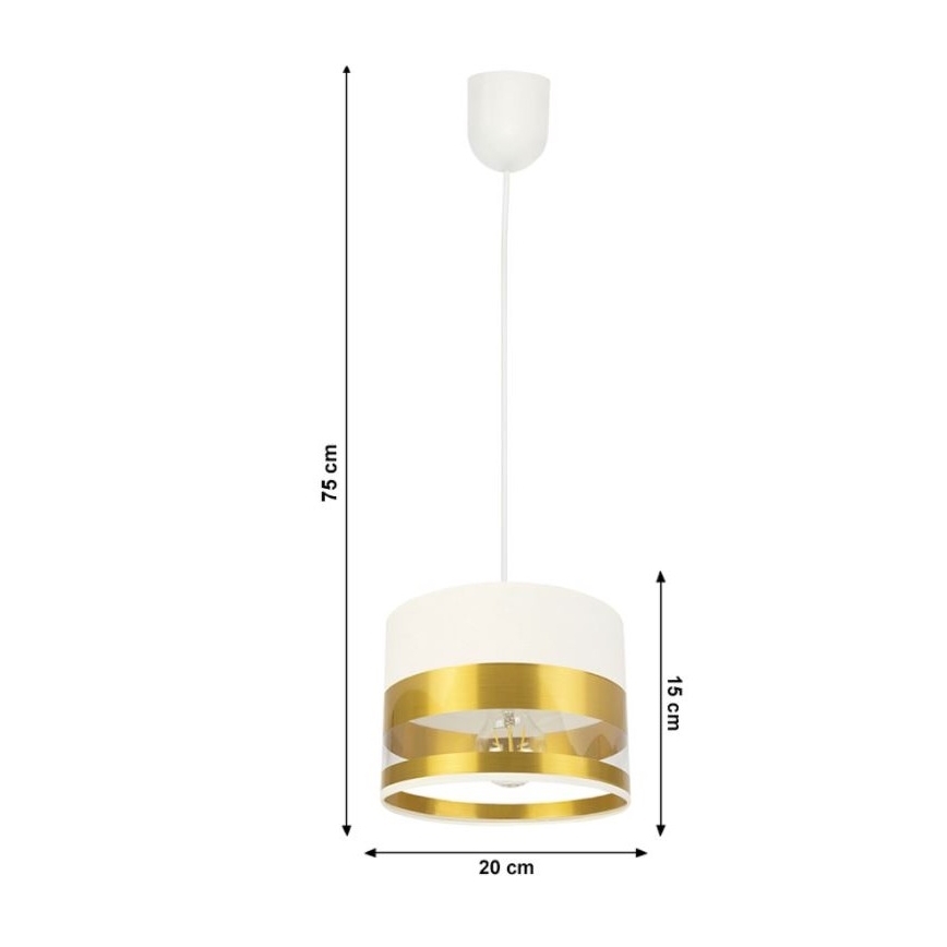 Hanglamp aan een koord MILO 1xE27/60W/230V goud