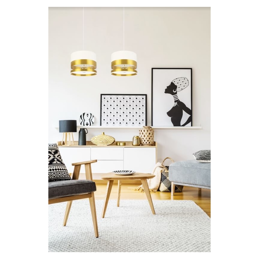 Hanglamp aan een koord MILO 2xE27/60W/230V goud