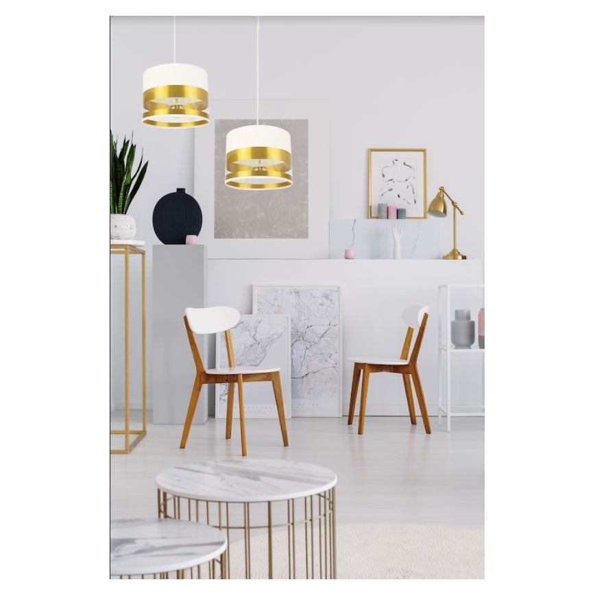 Hanglamp aan een koord MILO 2xE27/60W/230V goud