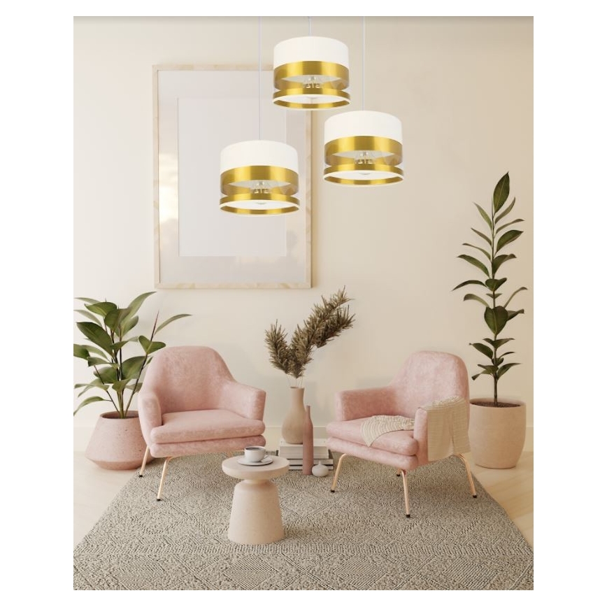 Hanglamp aan een koord MILO 3xE27/60W/230V goud