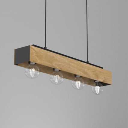 Hanglamp aan een koord MILUZA 4xE27/15W/230V