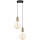 Hanglamp aan een koord MIROS 2xE27/60W/230V rond zwart/gouden