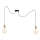 Hanglamp aan een koord MIROS 2xE27/60W/230V spin zwart/goud