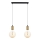 Hanglamp aan een koord MIROS 2xE27/60W/230V zwart/gouden