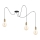 Hanglamp aan een koord MIROS 3xE27/60W/230V spin zwart/goud