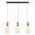 Hanglamp aan een koord MIROS 3xE27/60W/230V zwart/koper