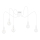 Hanglamp aan een koord MIROS 5xE27/60W/230V spin wit