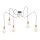 Hanglamp aan een koord MIROS 5xE27/60W/230V spin zwart/goud