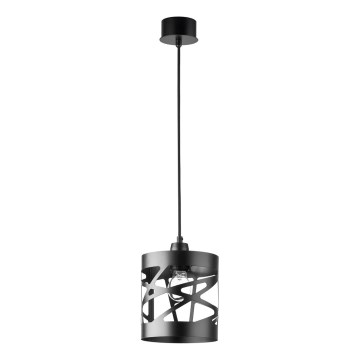 Hanglamp aan een koord MODUL FREZ 1xE27/60W/230V d. 17,5 cm zwart