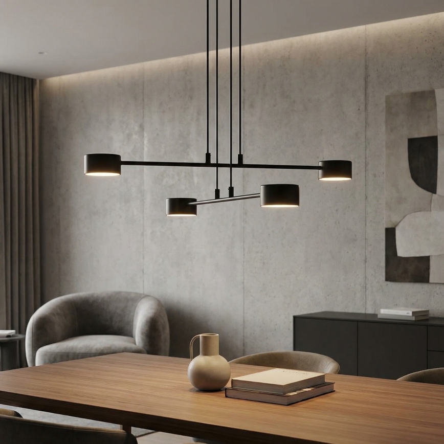 Hanglamp aan een koord MODUS 4xGX53/12W/230V zwart