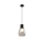 Hanglamp aan een koord MOLDO 1xE27/40W/230V zwart/doorzichtig